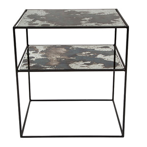 Mirror Glass Side Table Sky