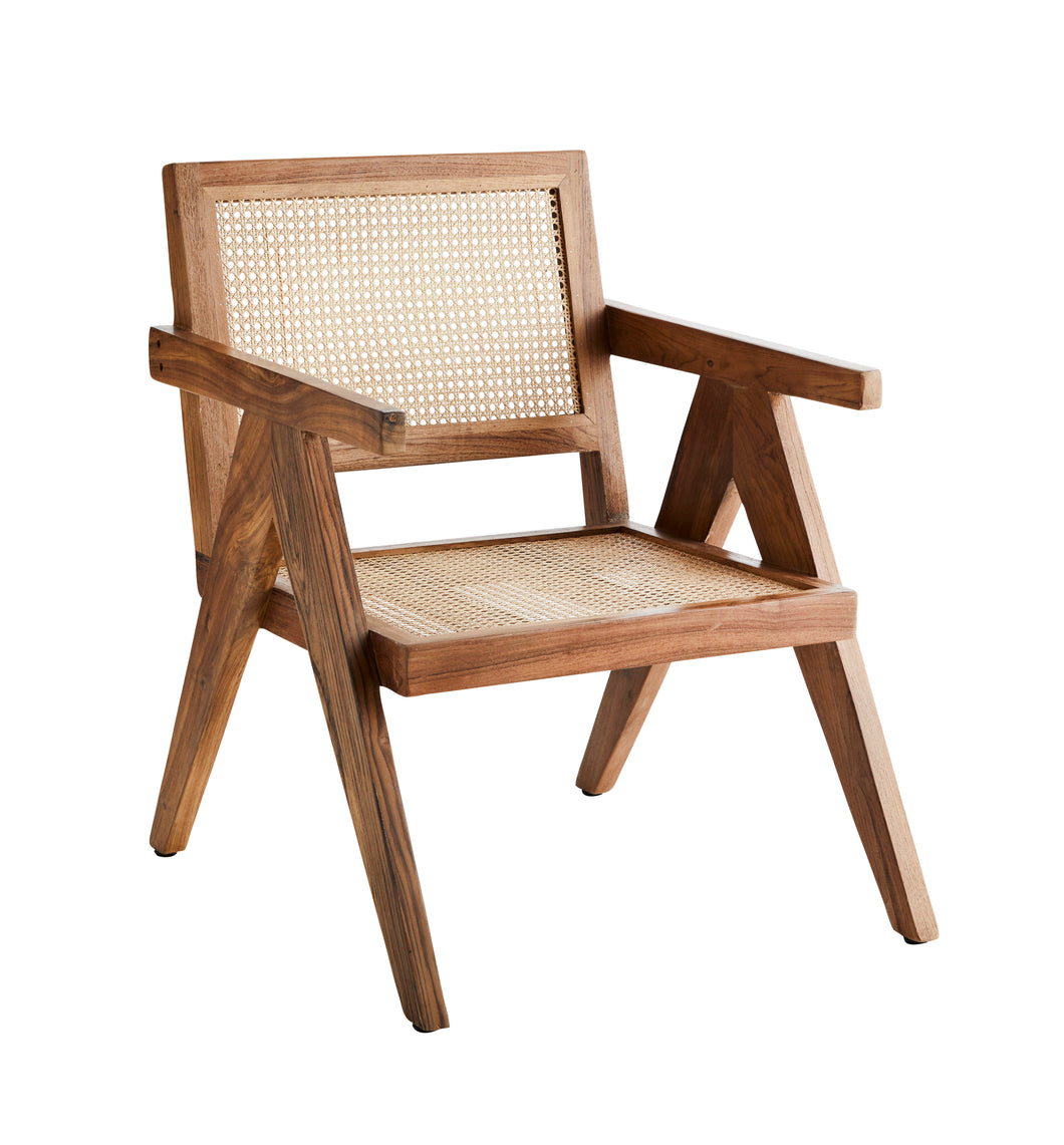 Lounge Stol - Teak/Ratten